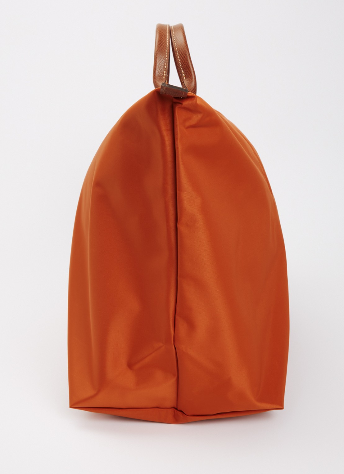 Longchamp Le Pliage reistas XL met leren details - detail 4 roodbruin