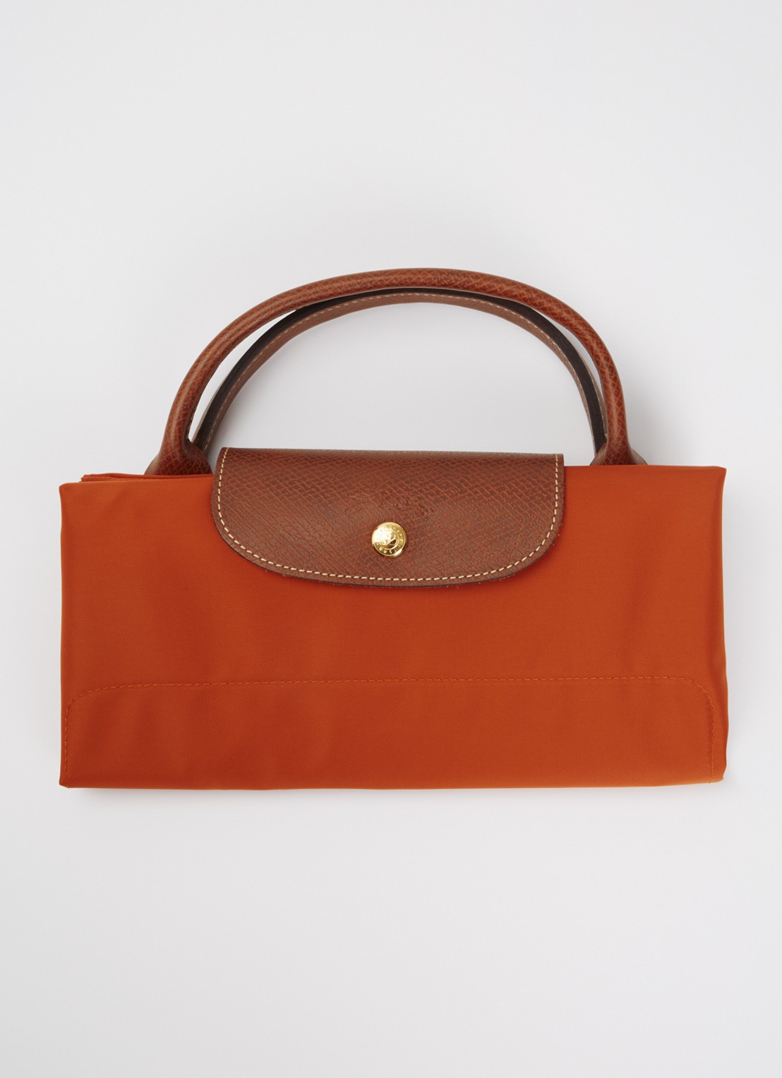 Longchamp Le Pliage reistas XL met leren details - detail 5 roodbruin