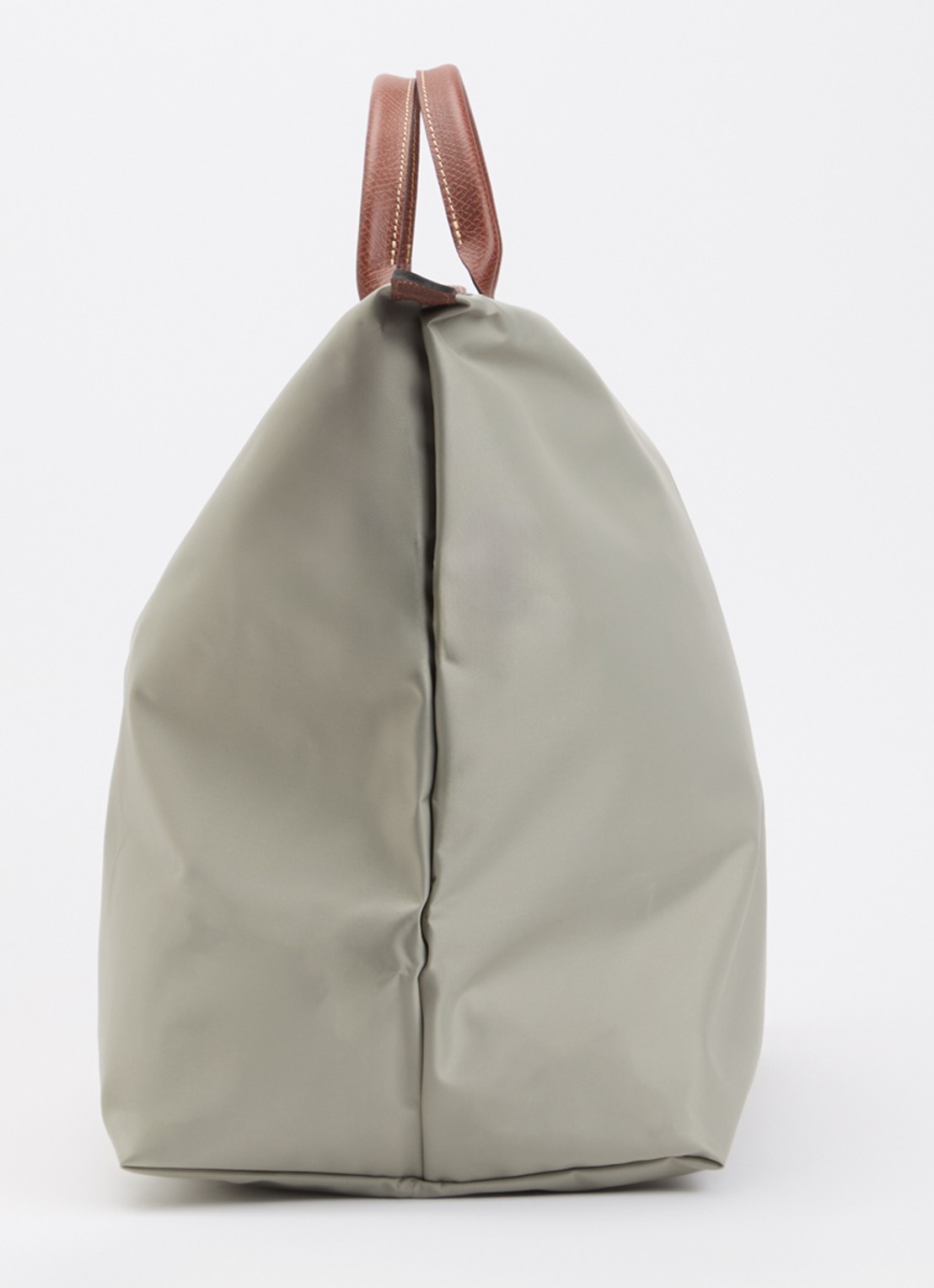 Longchamp Le Pliage reistas XL met leren details - detail 5 grijs