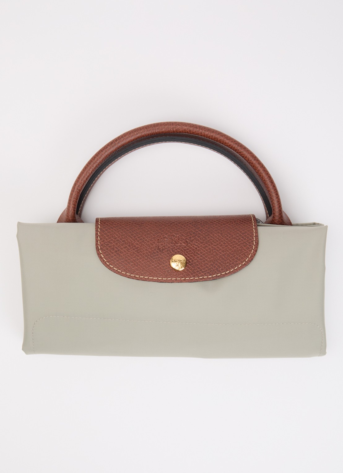 Longchamp Le Pliage reistas XL met leren details - detail 6 grijs