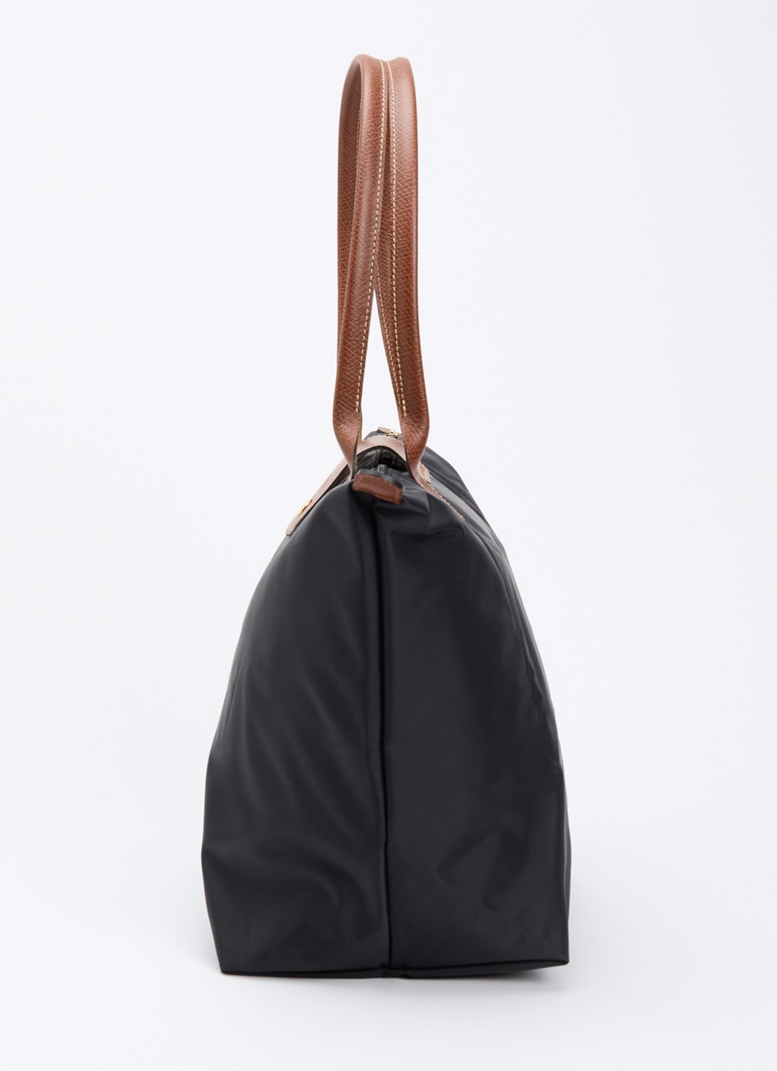Longchamp Le Pliage schoudertas L met leren details - detail 8 zwart