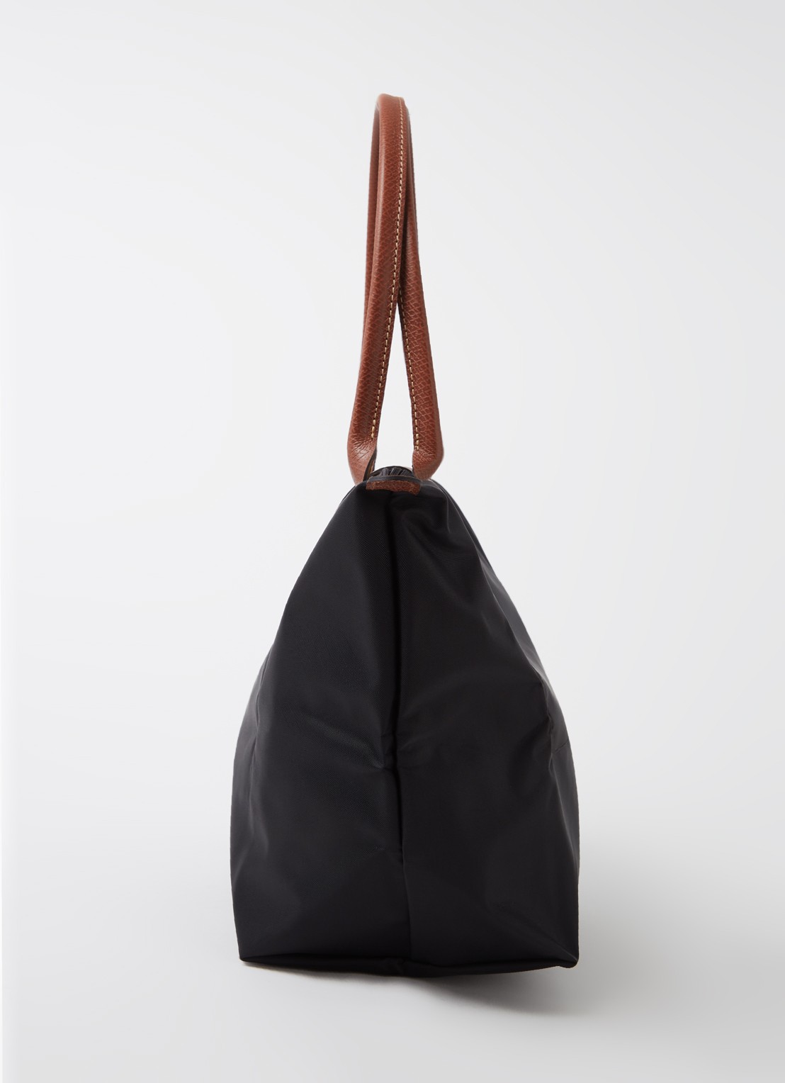 Longchamp Le Pliage schoudertas M met leren details - detail 3 zwart