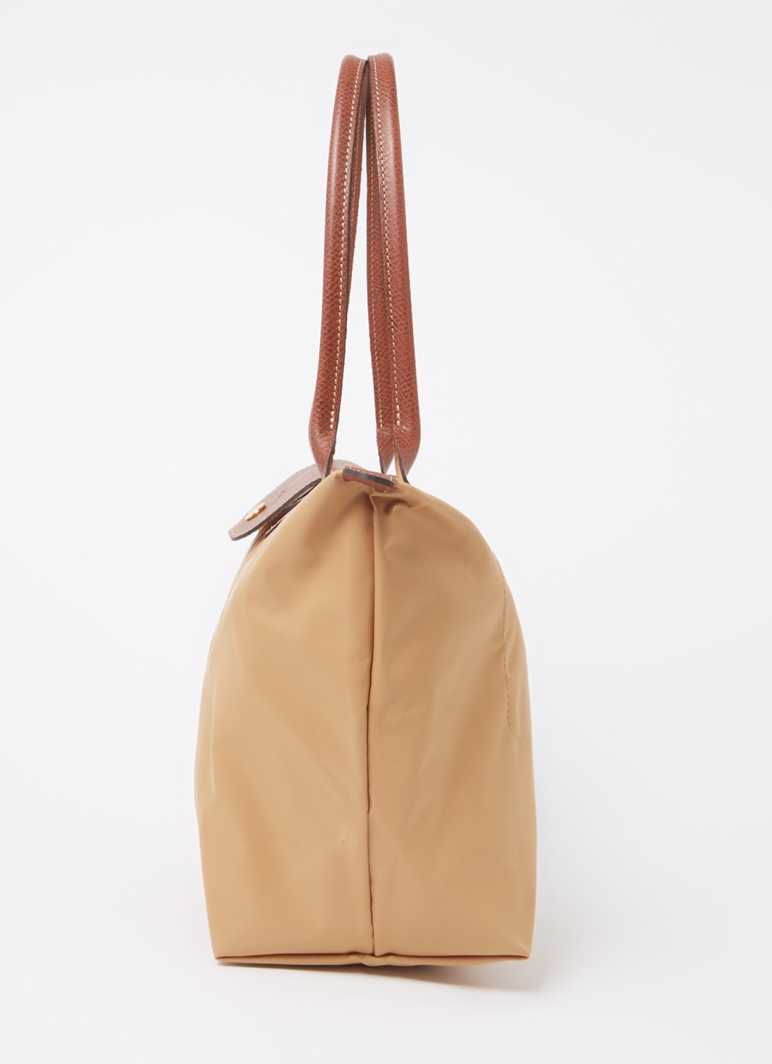 Longchamp Le Pliage schoudertas M met leren details - detail 2 camel
