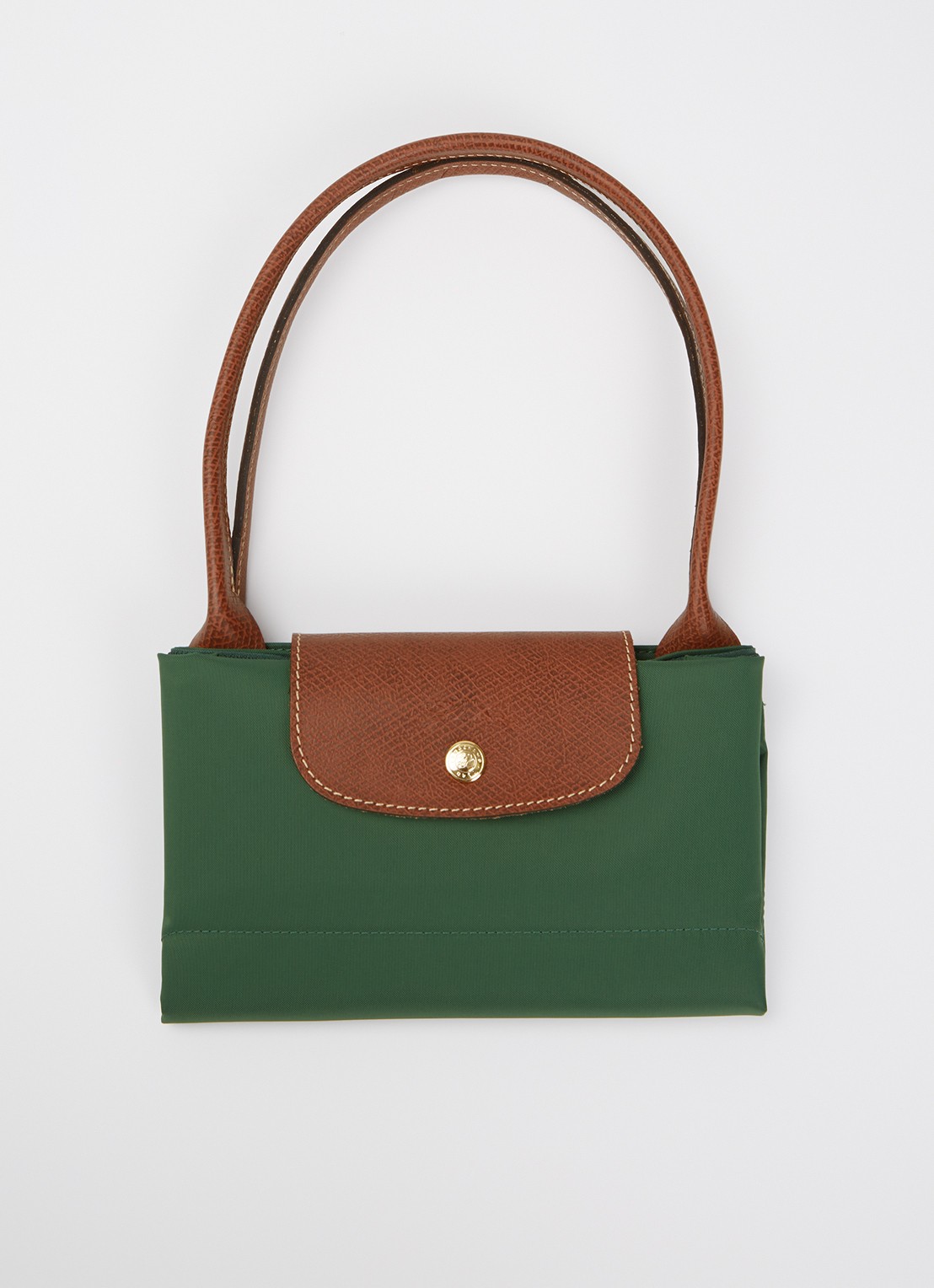 Longchamp Le Pliage schoudertas M met leren details - detail 6 groen