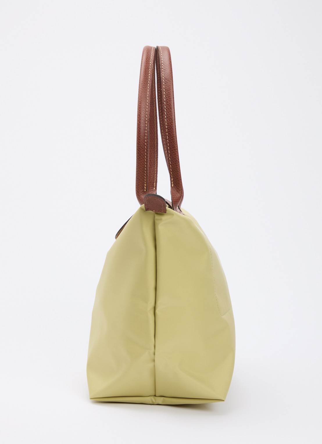 Longchamp Le Pliage schoudertas M met leren details - detail 2 mosgroen