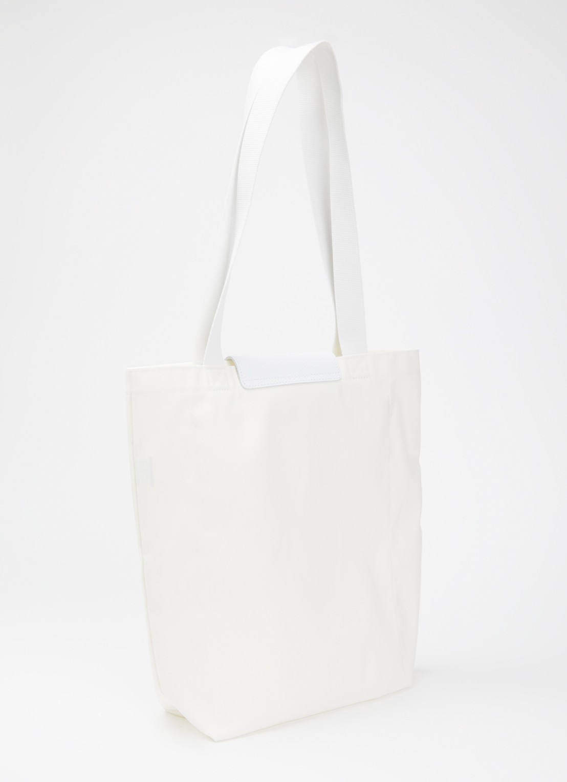 Longchamp Le Pliage shopper M met print en leren details - achterkant wit