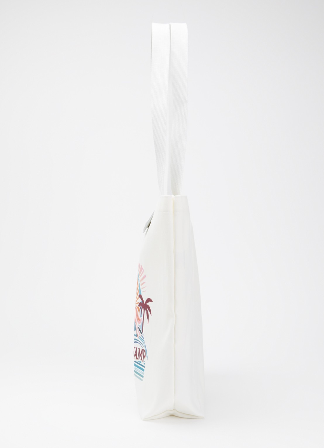 Longchamp Le Pliage shopper M met print en leren details - detail 3 wit