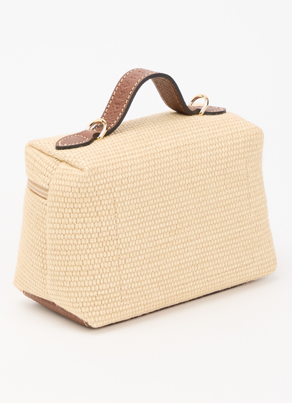 Longchamp  Le Pliage XS crossbody tas met afneembare schouderriem en leren details - achterkant bruin