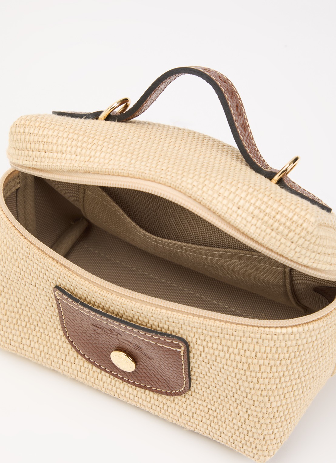 Longchamp  Le Pliage XS crossbody tas met afneembare schouderriem en leren details - detail 3 bruin