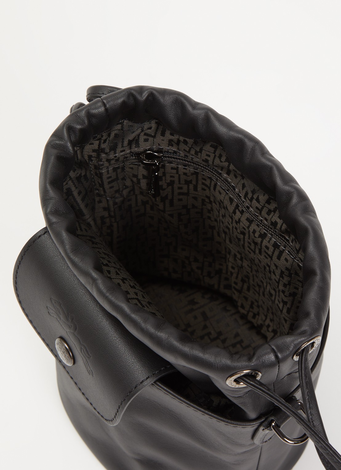 Longchamp Le Pliage Xtra crossbodytas van leer - detail 2 zwart