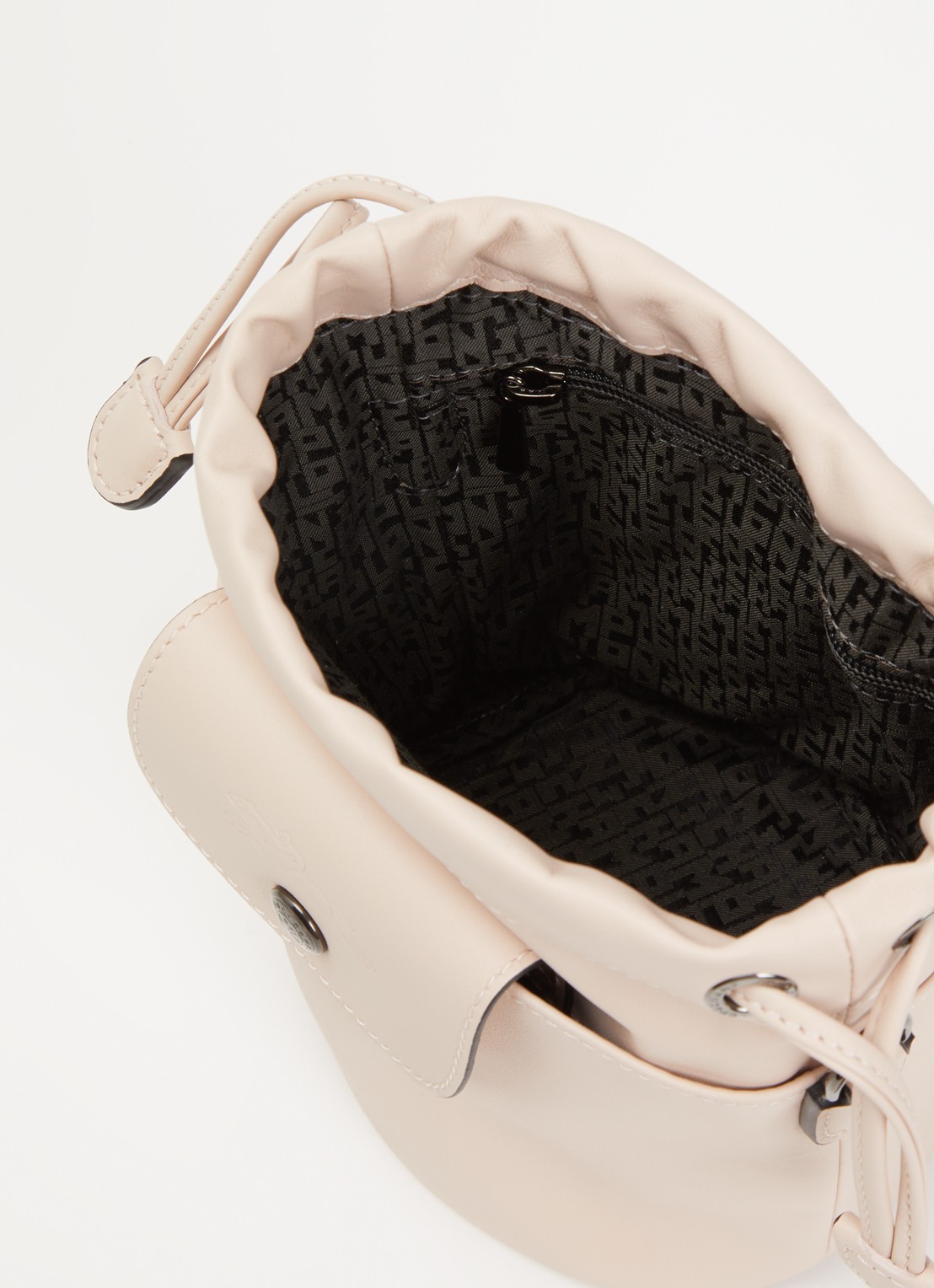 Longchamp Le Pliage Xtra crossbodytas van leer - detail lichtroze
