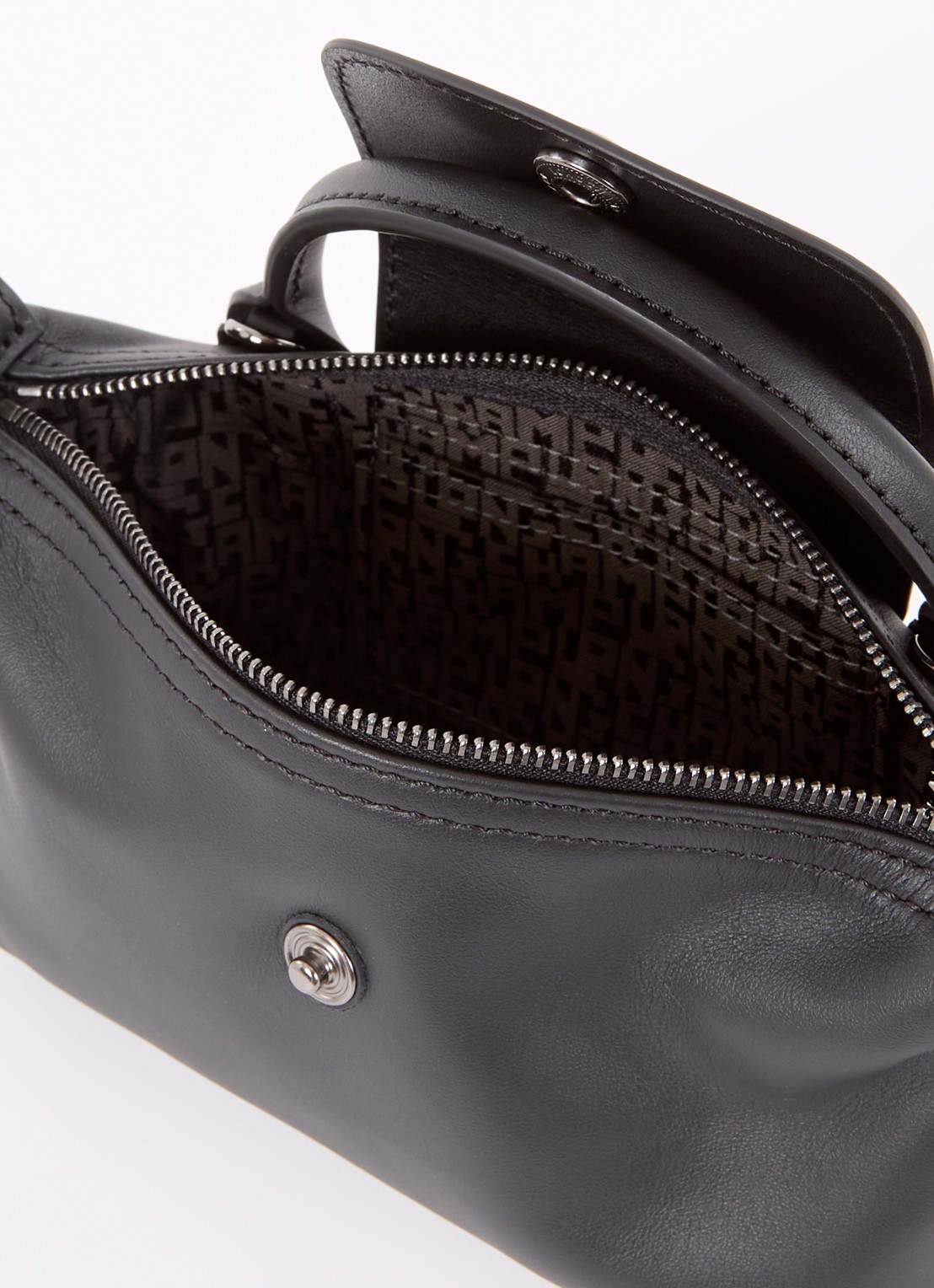 Longchamp Le Pliage Xtra handtas XS van leer met afneembare schouderriem - detail 2 zwart