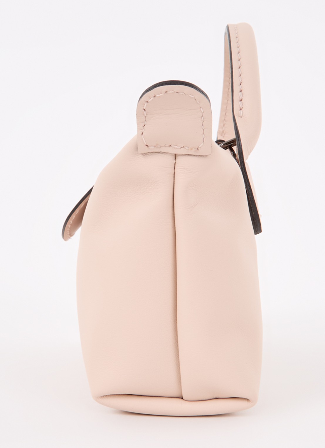 Longchamp Le Pliage Xtra handtas XS van leer met afneembare schouderriem - detail 3 lichtroze