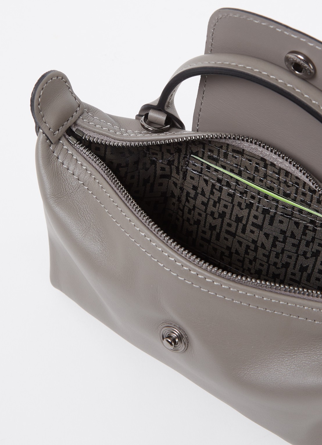 Longchamp Le Pliage Xtra handtas XS van leer - detail 5 grijs