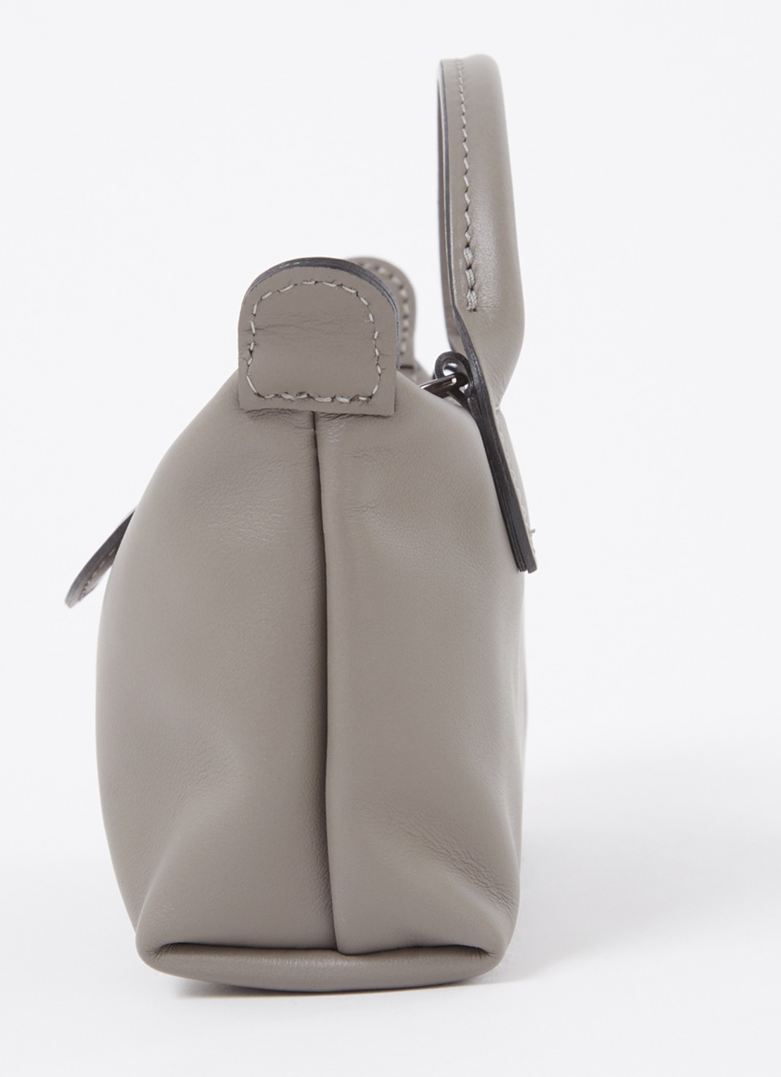 Longchamp Le Pliage Xtra handtas XS van leer - detail 6 grijs