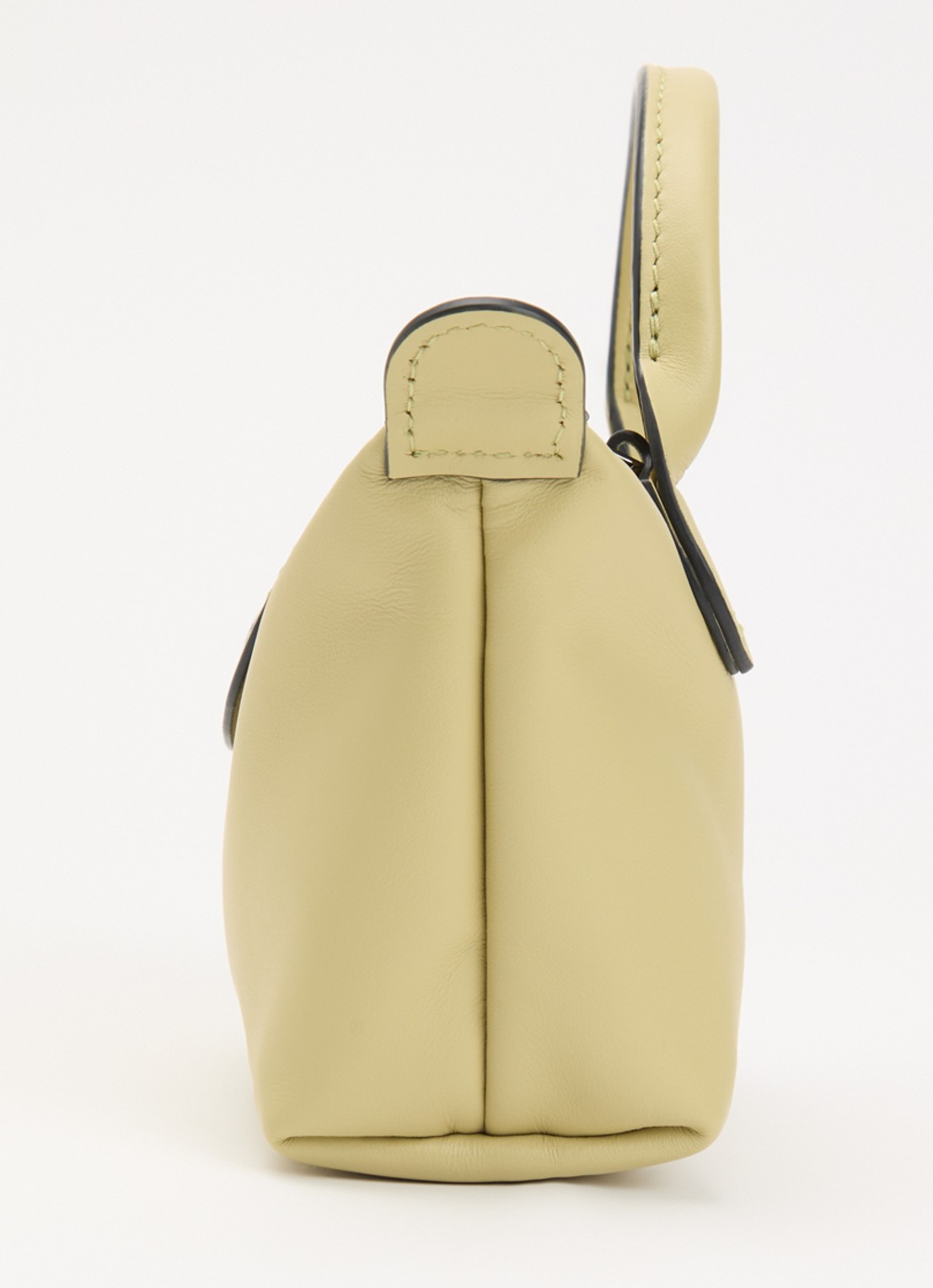 Longchamp Le Pliage Xtra handtas XS van leer - detail 6 lichtgroen