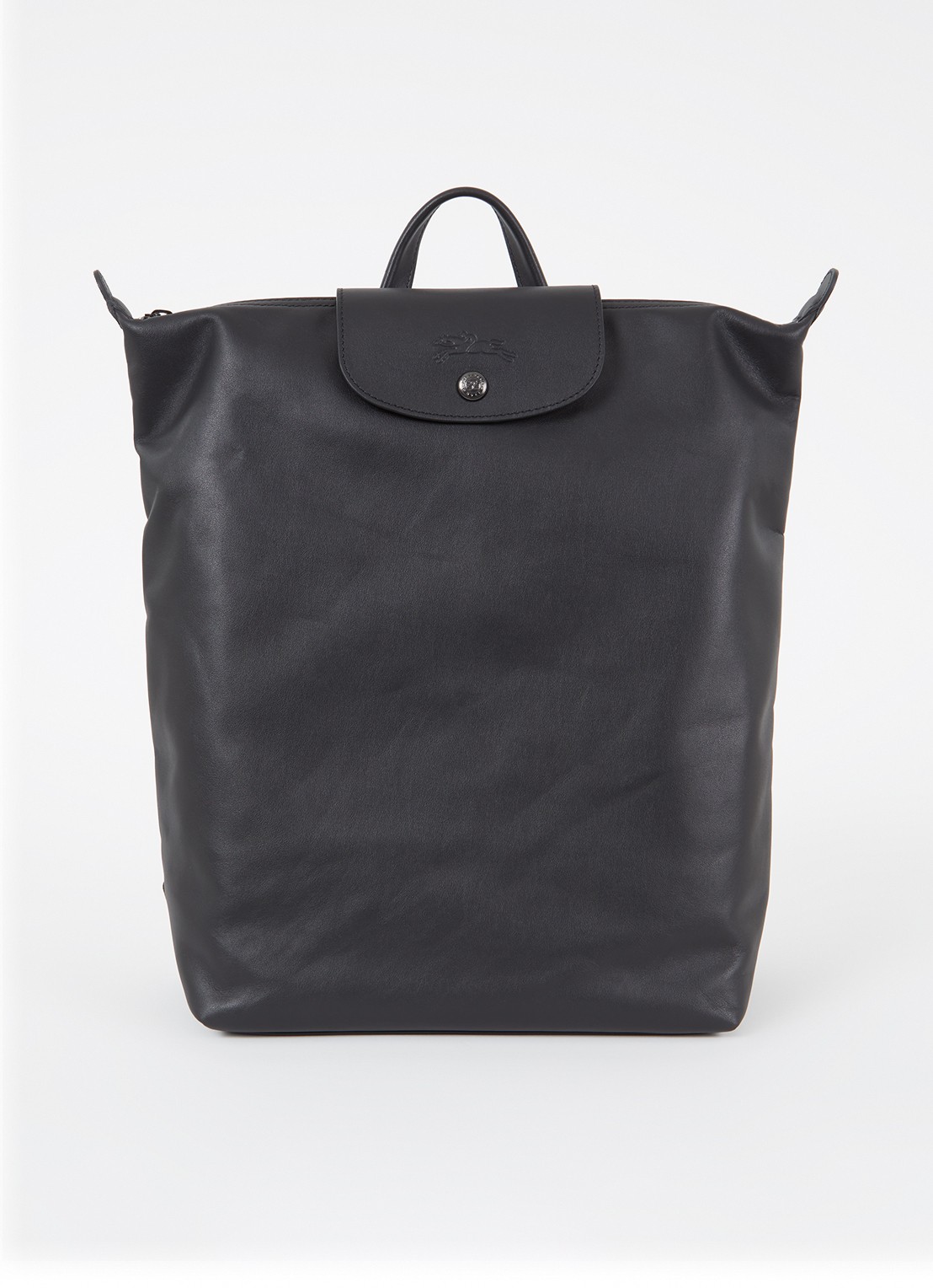 Longchamp Le Pliage Xtra rugzak M van leer - voorkant 2 zwart