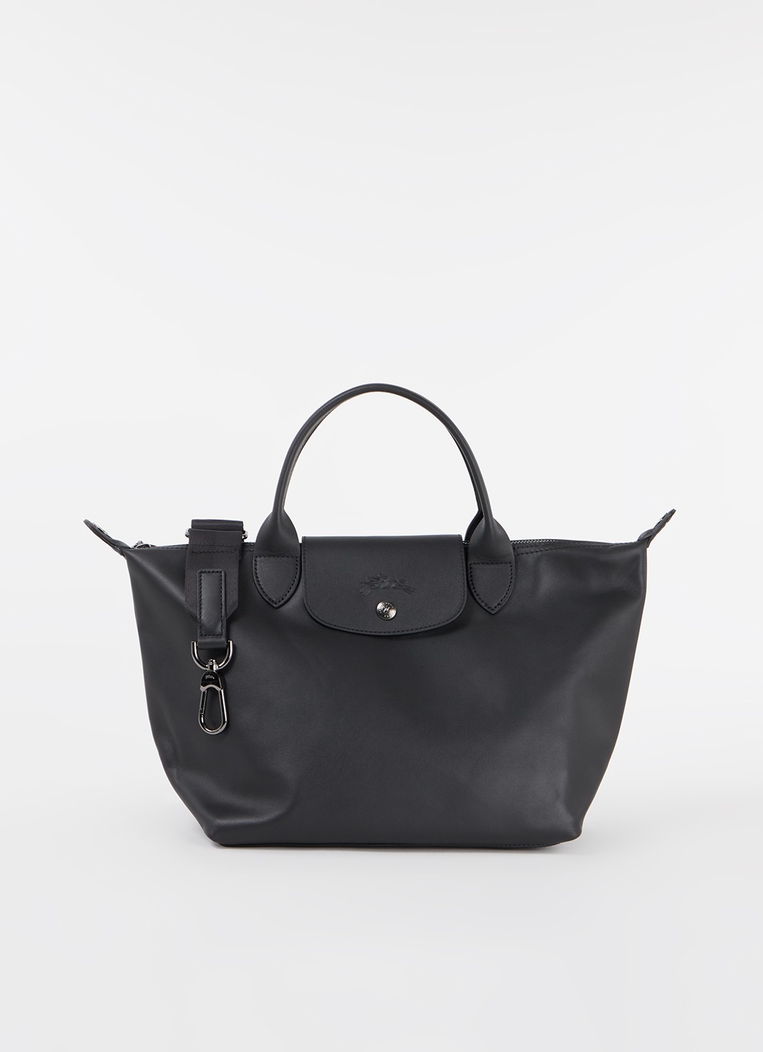Longchamp Le Pliage Xtra S handtas van leer met afneembare schouderriem - voorkant 3 zwart