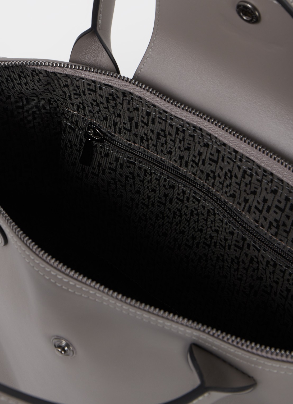Longchamp Le Pliage Xtra S handtas van leer met afneembare schouderriem - detail grijs