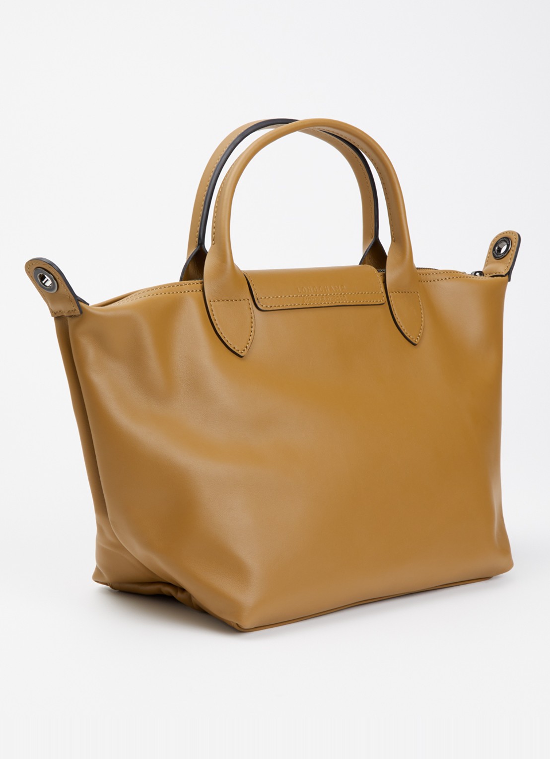 Longchamp Le Pliage Xtra S handtas van leer met afneembare schouderriem - achterkant 7 cognac