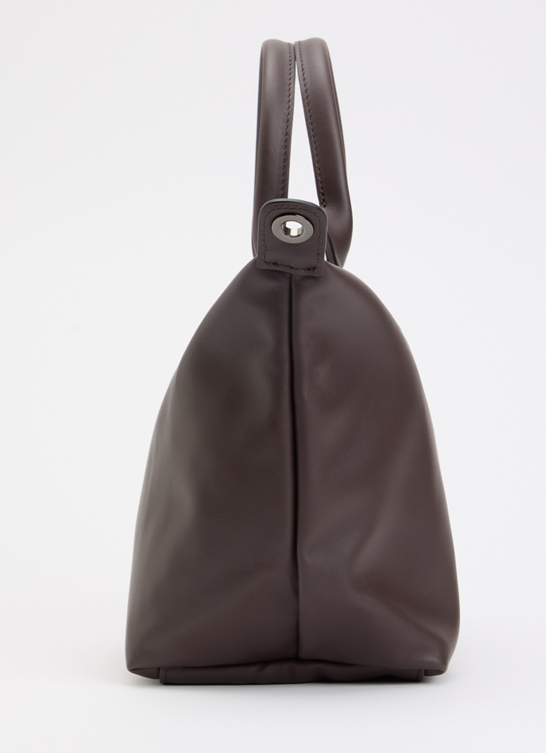 Longchamp Le Pliage Xtra S handtas van leer met afneembare schouderriem - detail 2 donkerbruin