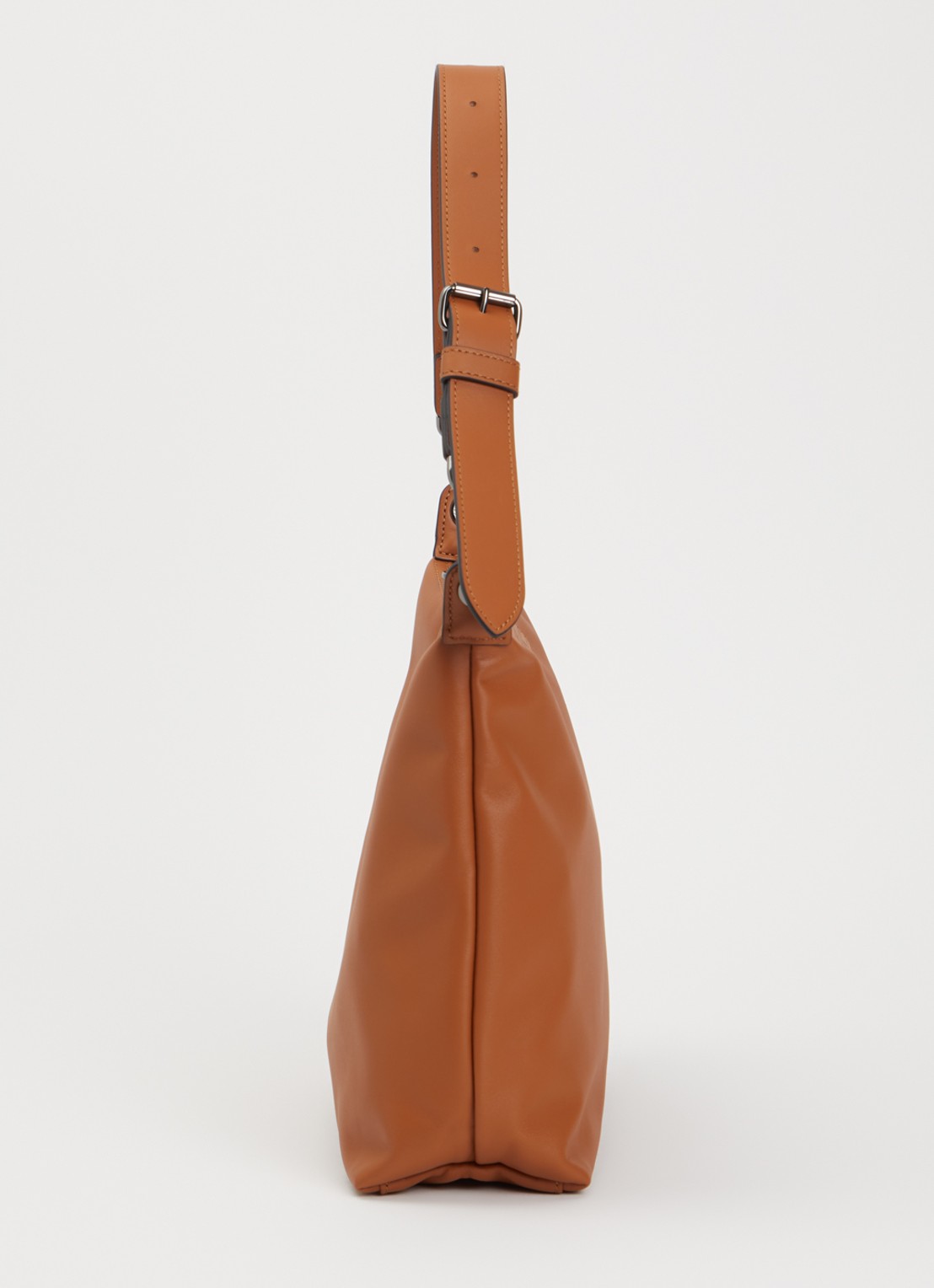 Longchamp Le Pliage Xtra schoudertas M van leer - detail 2 oranjebruin