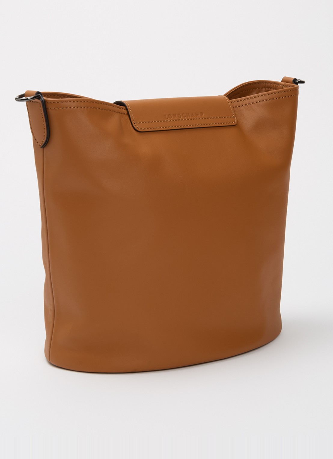 Longchamp Le Pliage Xtra schoudertas M van leer - achterkant 3 cognac