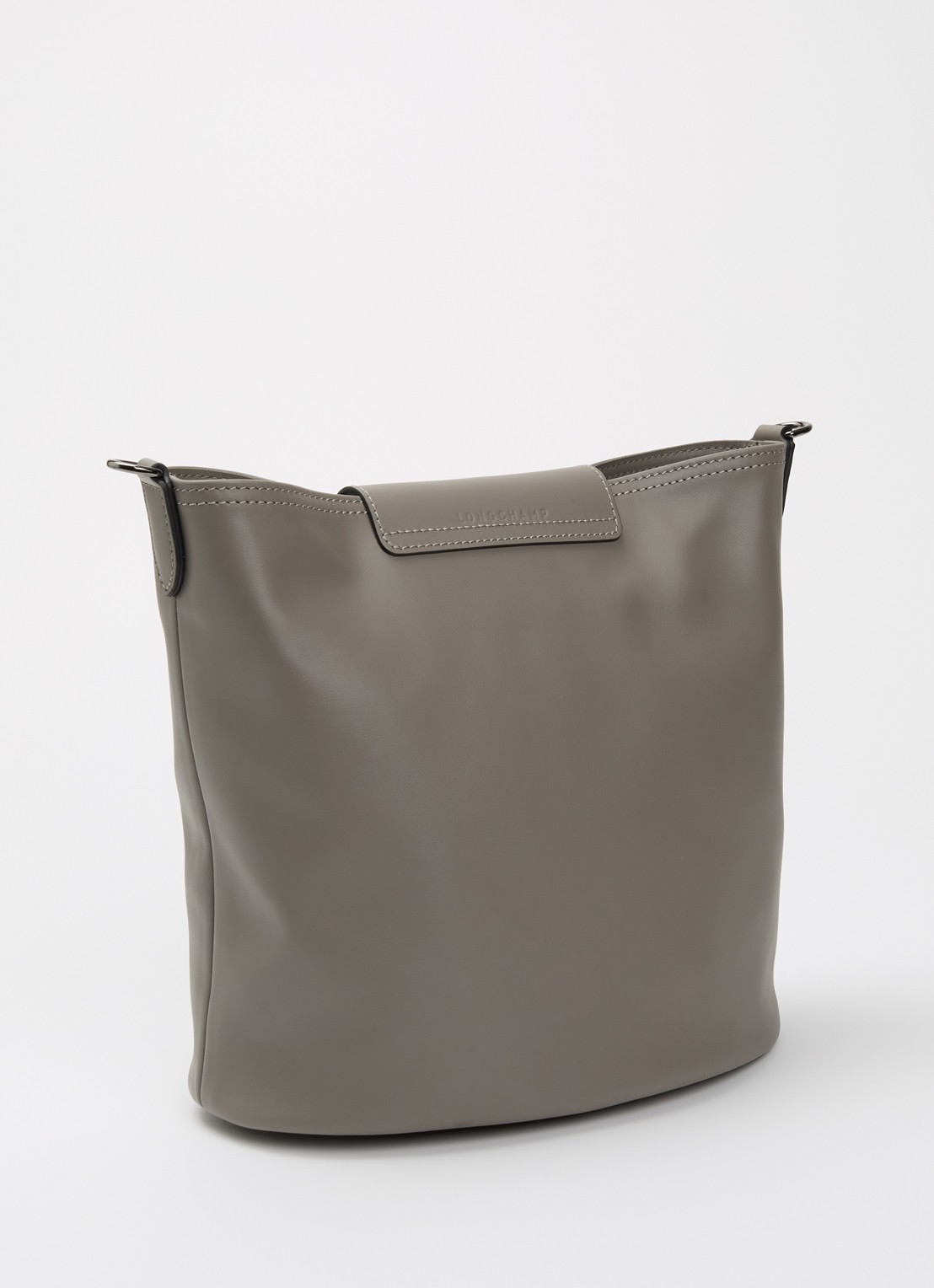 Longchamp Le Pliage Xtra schoudertas M van leer - achterkant blauwgrijs
