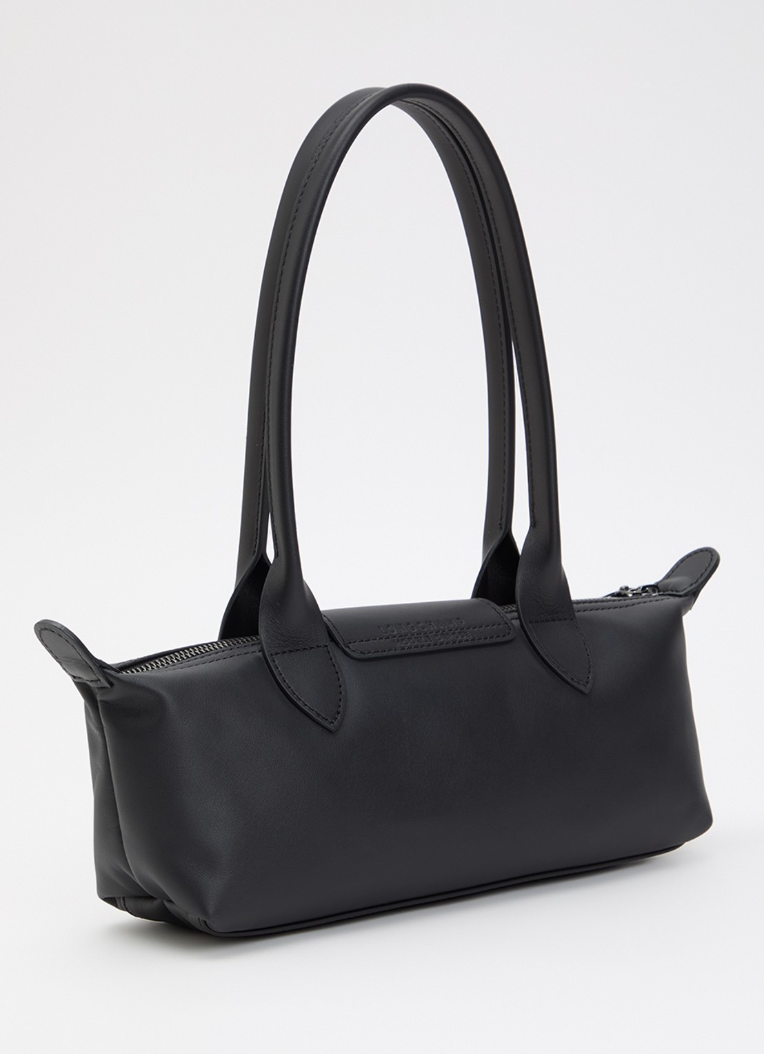 Longchamp Le Pliage Xtra schoudertas M van leer - achterkant 4 zwart