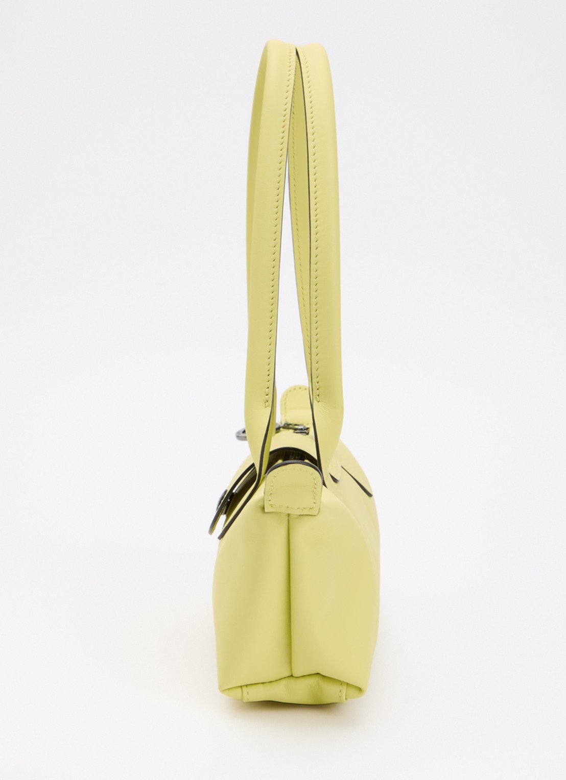 Longchamp Le Pliage Xtra schoudertas M van leer - detail 5 lichtgeel