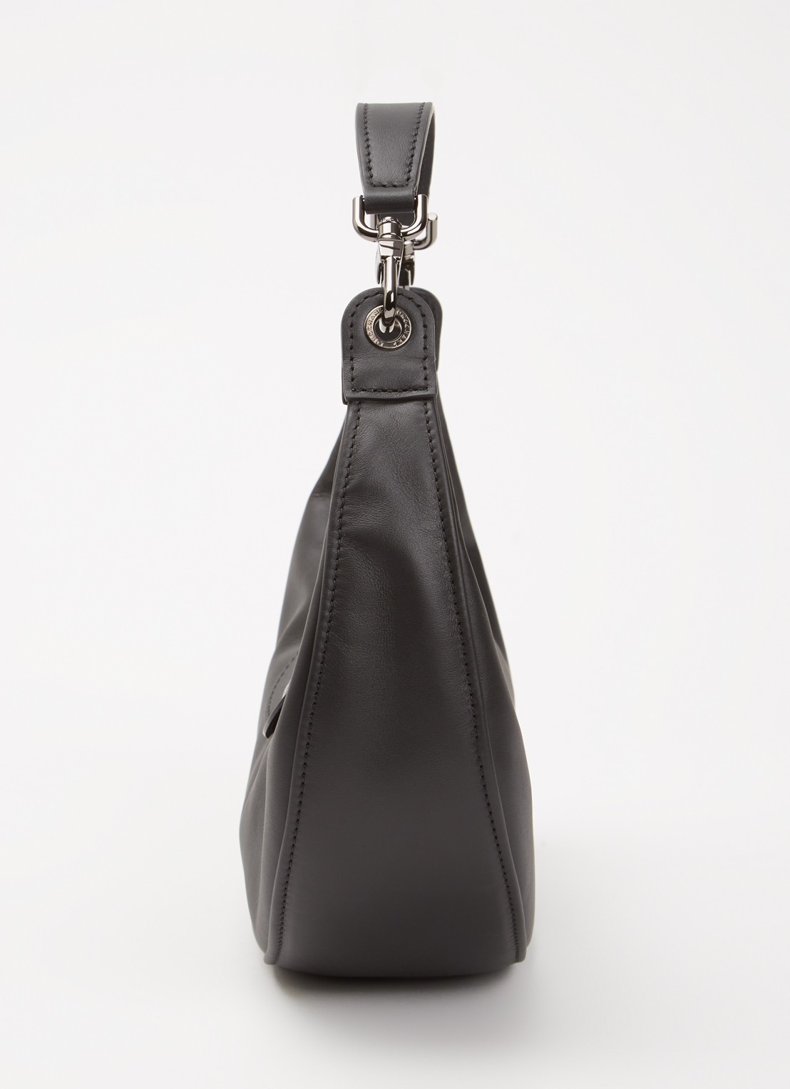 Longchamp Le Pliage Xtra schoudertas S van leer - detail 3 zwart