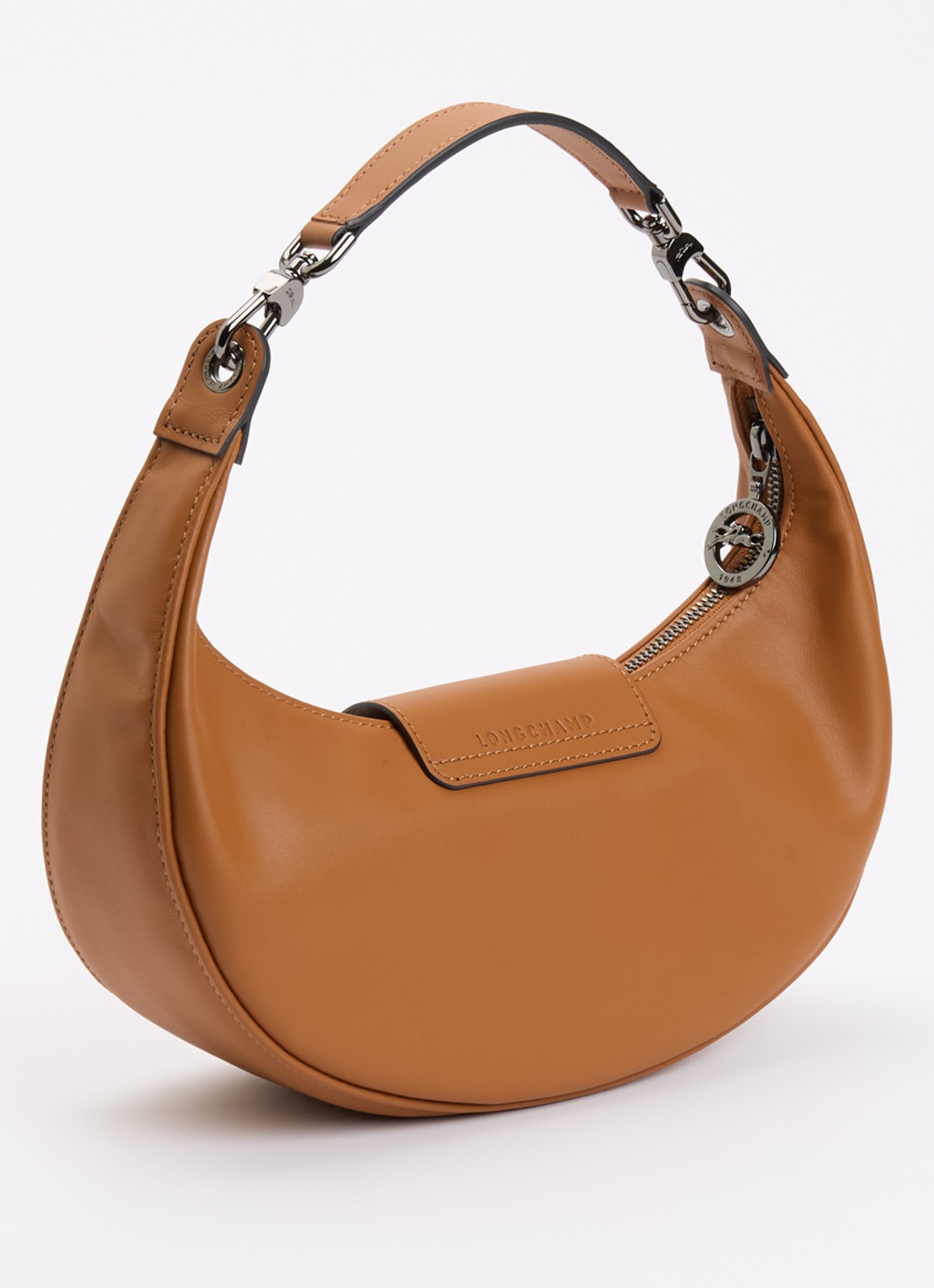 Longchamp Le Pliage Xtra schoudertas S van leer - achterkant 6 roestbruin