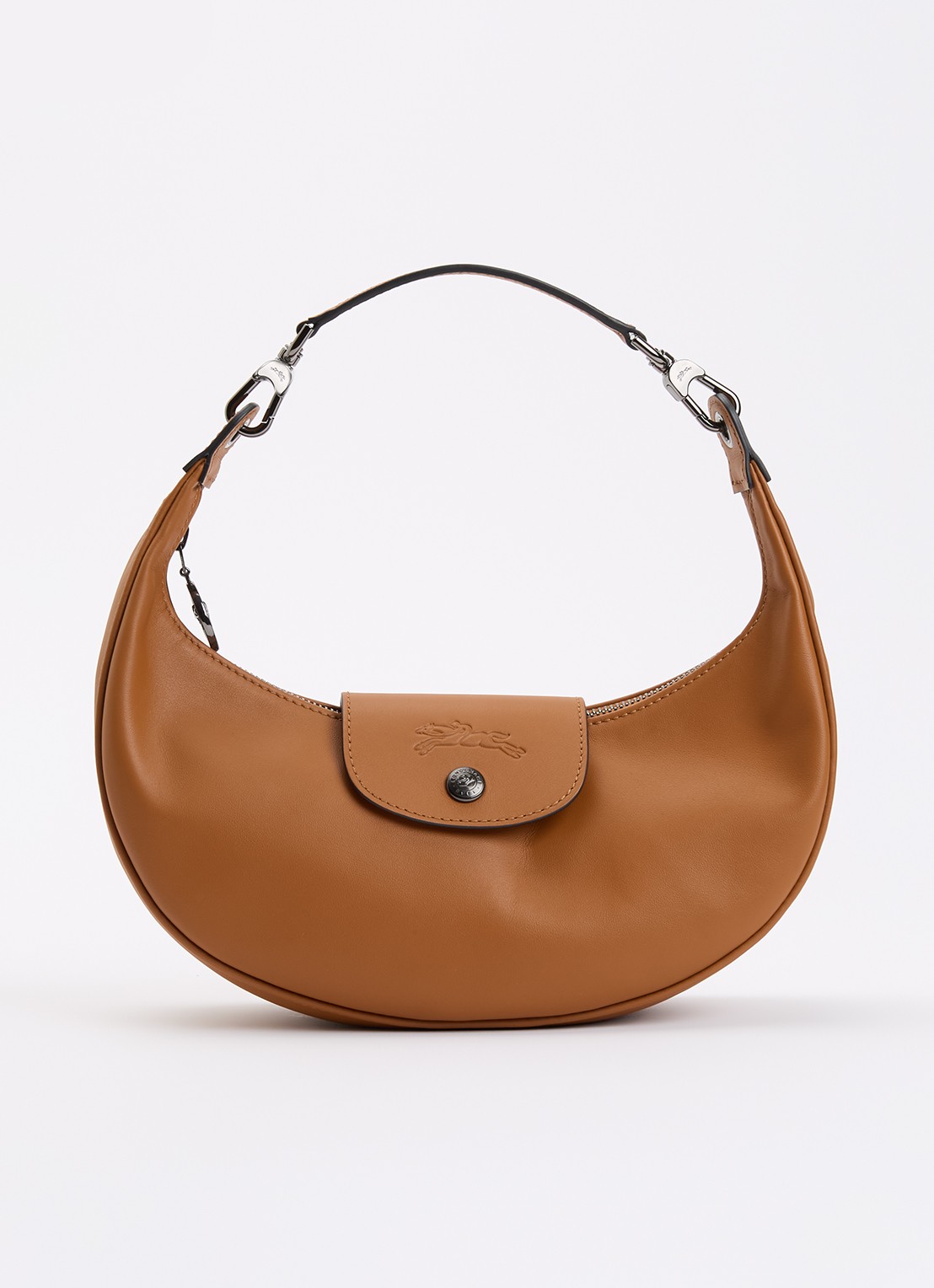 Longchamp Le Pliage Xtra schoudertas S van leer - voorkant 4 roestbruin