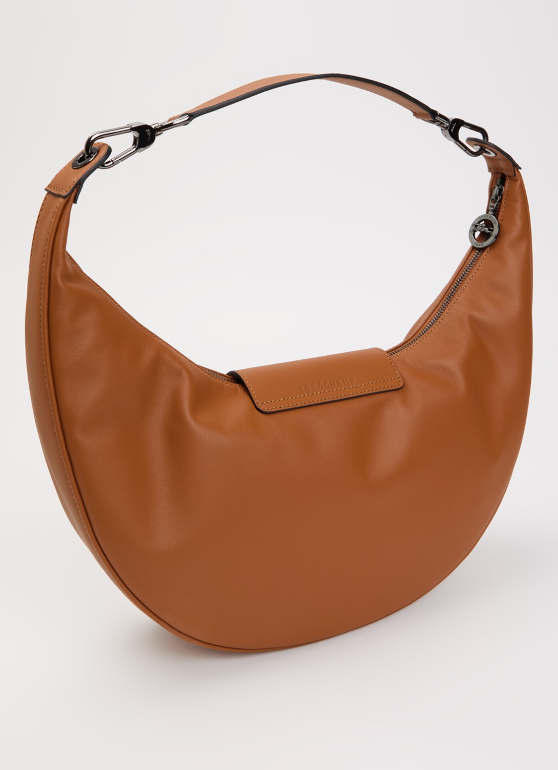 Longchamp Le Pliage Xtra schoudertas van leer - achterkant 4 cognac