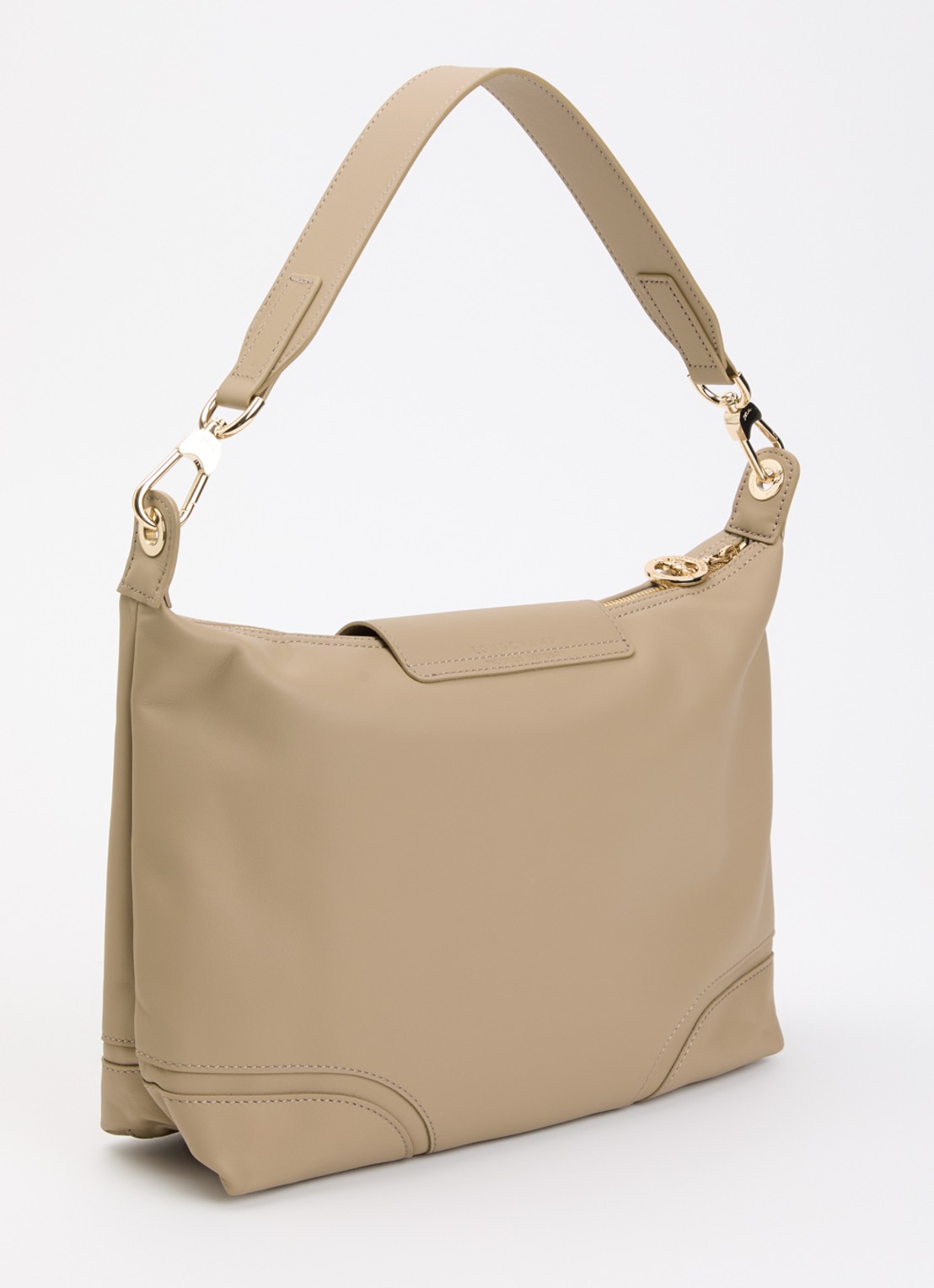 Longchamp Le Pliage Xtra schoudertas van leer - achterkant 5 khaki