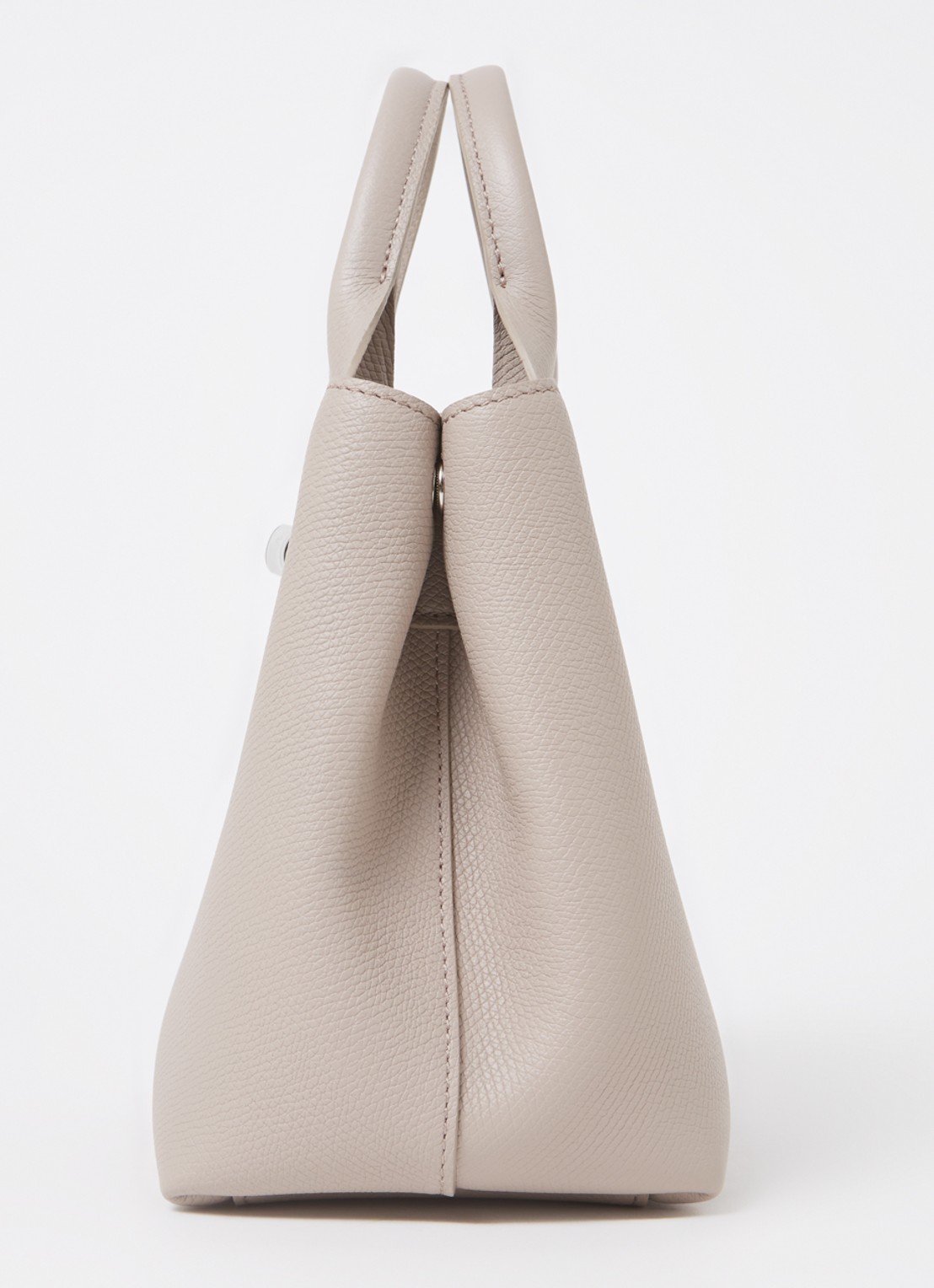 Longchamp Le Roseau handtas S van leer met afneembare schouderriem - detail 5 beige