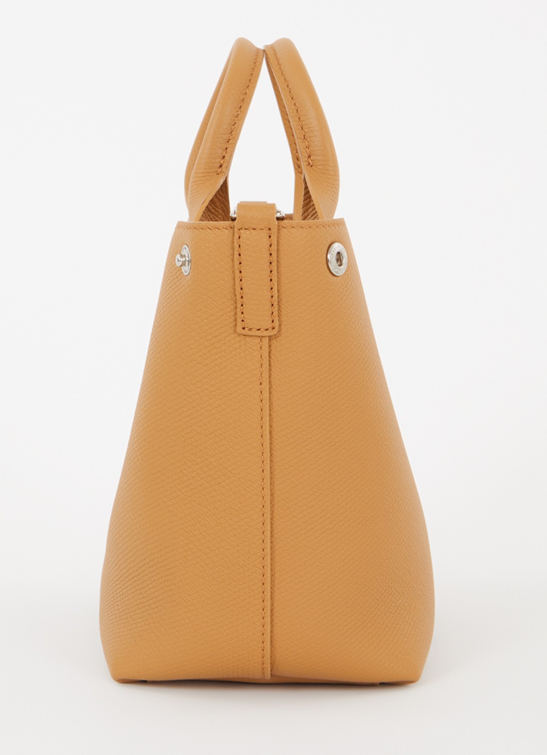 Longchamp Le Roseau handtas S van leer met afneembare schouderriem  - detail 5 cognac