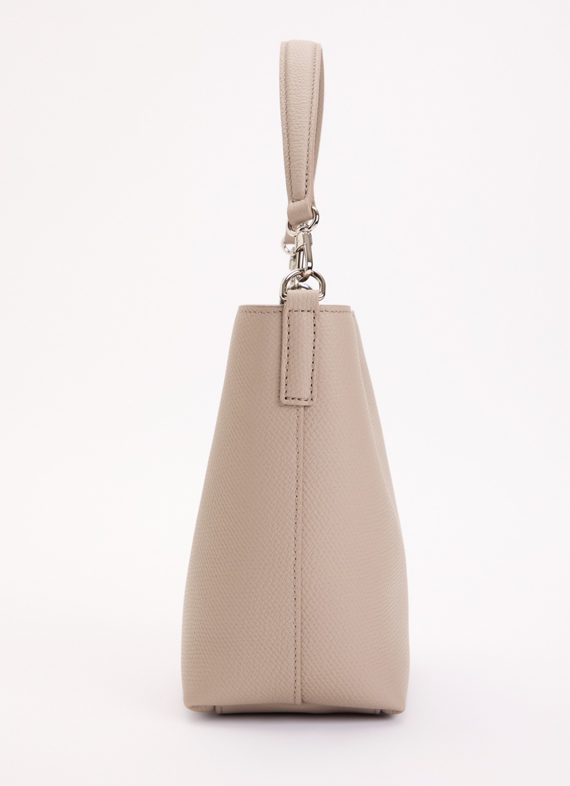 Longchamp Le Roseau handtas XS van leer met afneembare schouderriem - detail 3 beige