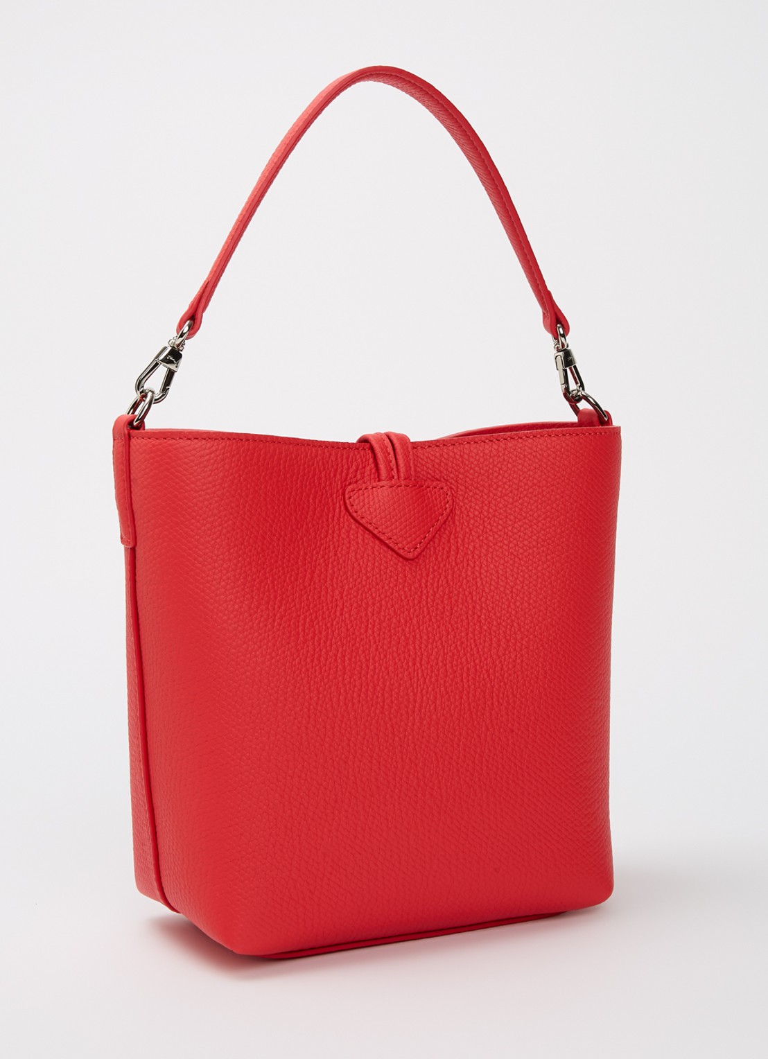 Longchamp Le Roseau handtas XS van leer met afneembare schouderriem - achterkant 7 rood