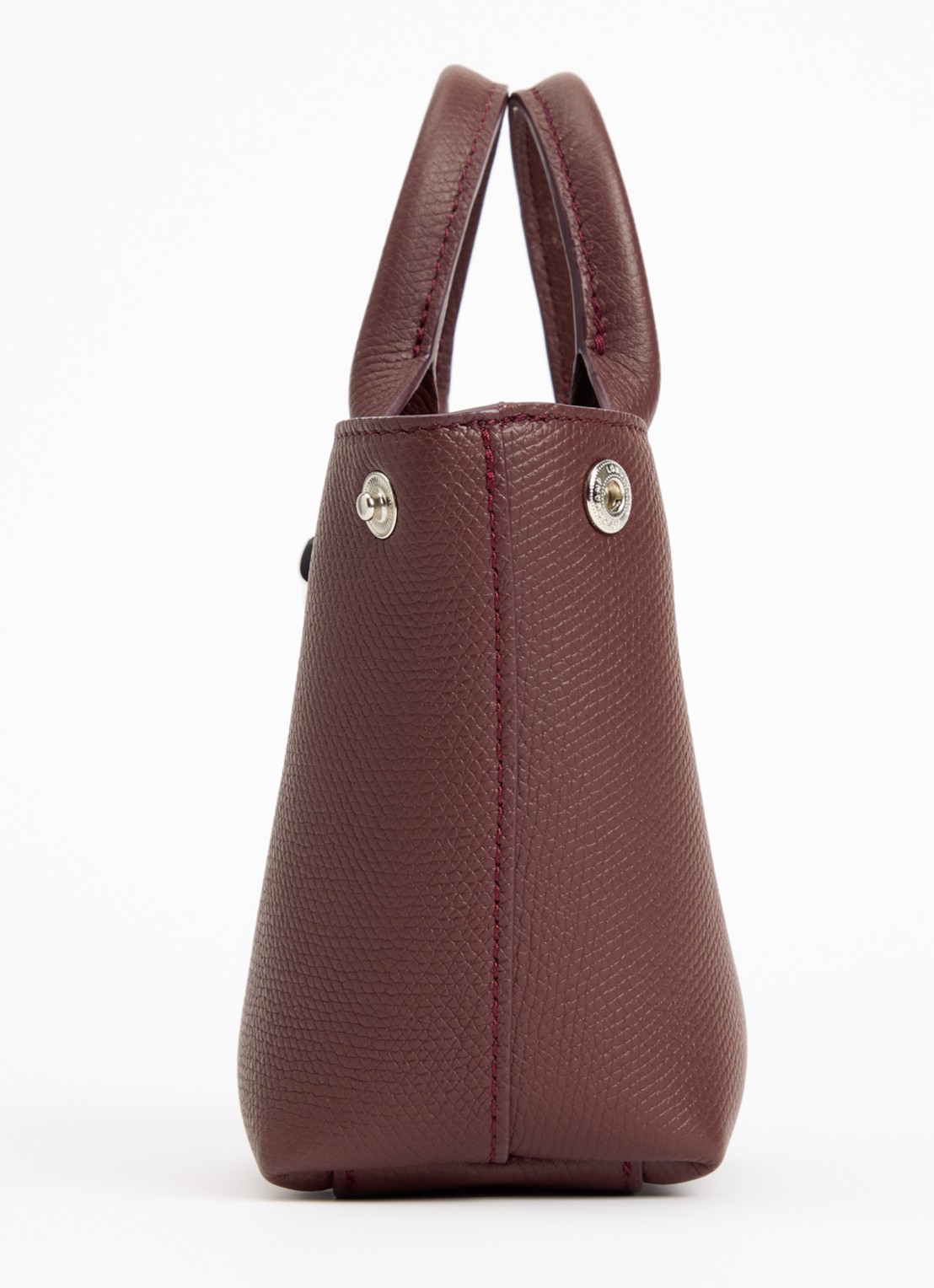 Longchamp Le Roseau handtas XS van leer - detail 4 bordeauxrood