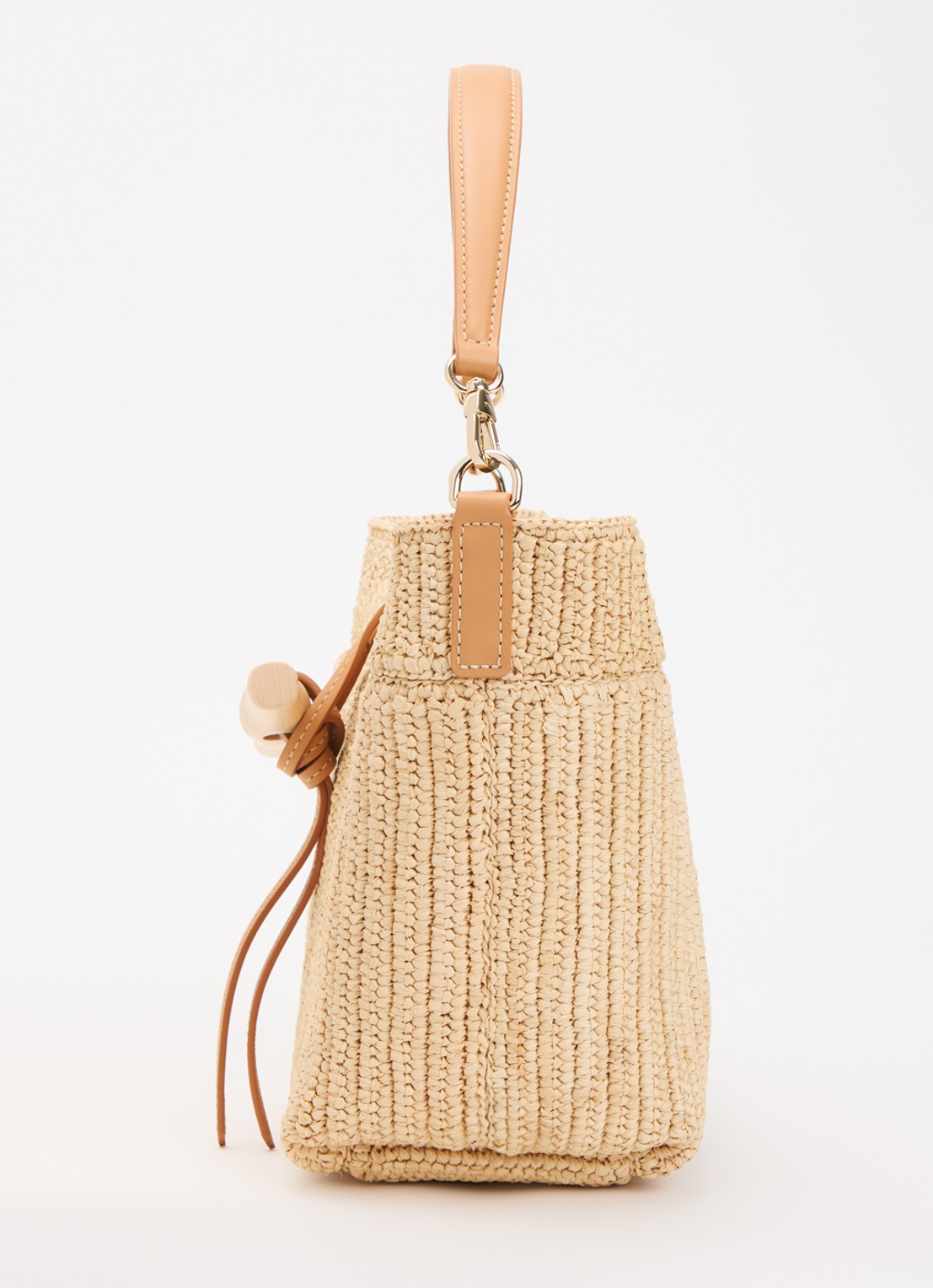 Longchamp Le Roseau XS crossbodytas met details van kalfsleer en afneembare schouderriem  - detail 4 beige