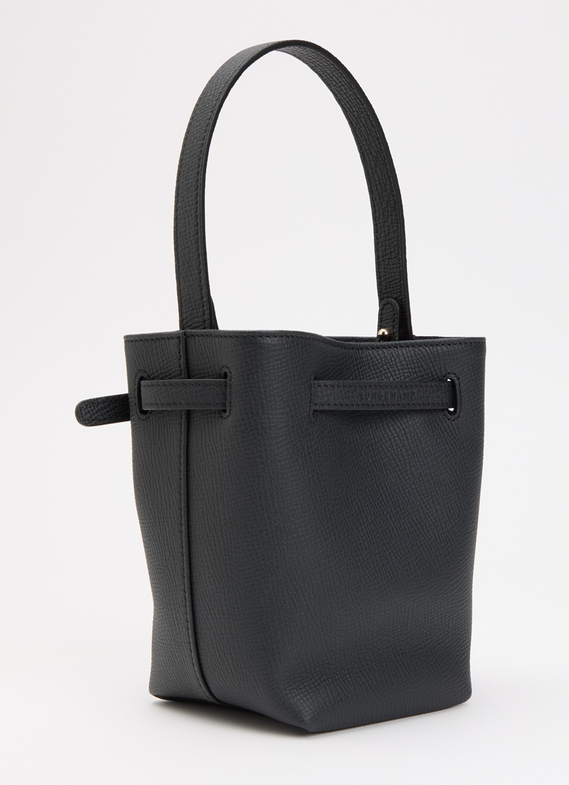 Longchamp Le Smart schoudertas XS van leer met afneembare schouderriem  - achterkant 2 zwart