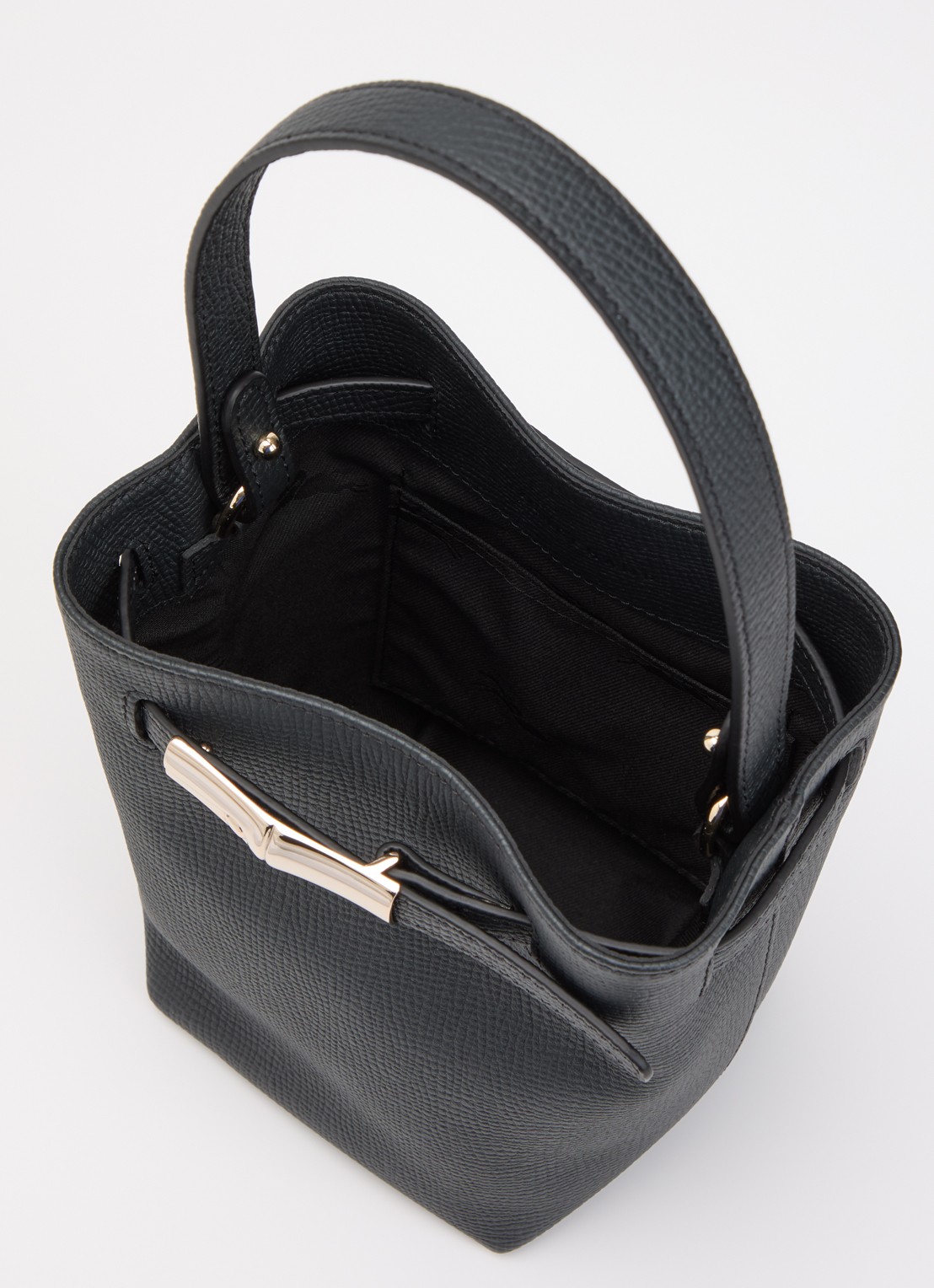 Longchamp Le Smart schoudertas XS van leer met afneembare schouderriem  - detail 3 zwart