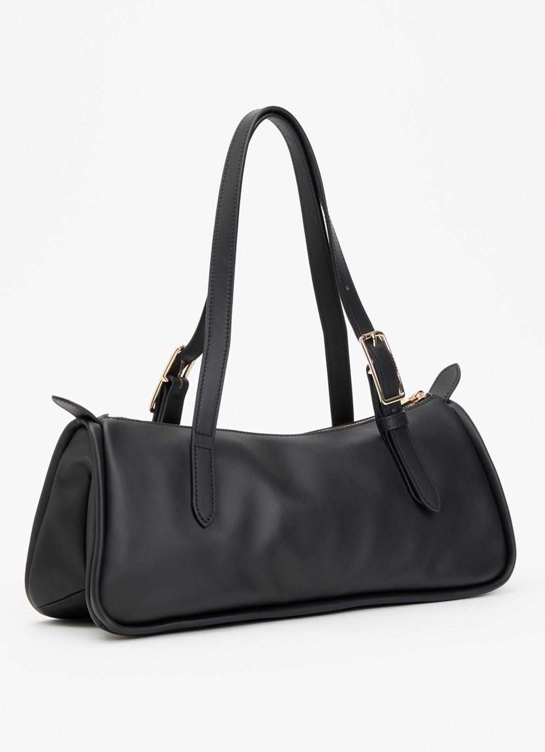 Longchamp Looong schoudertas L van leer - achterkant 4 zwart