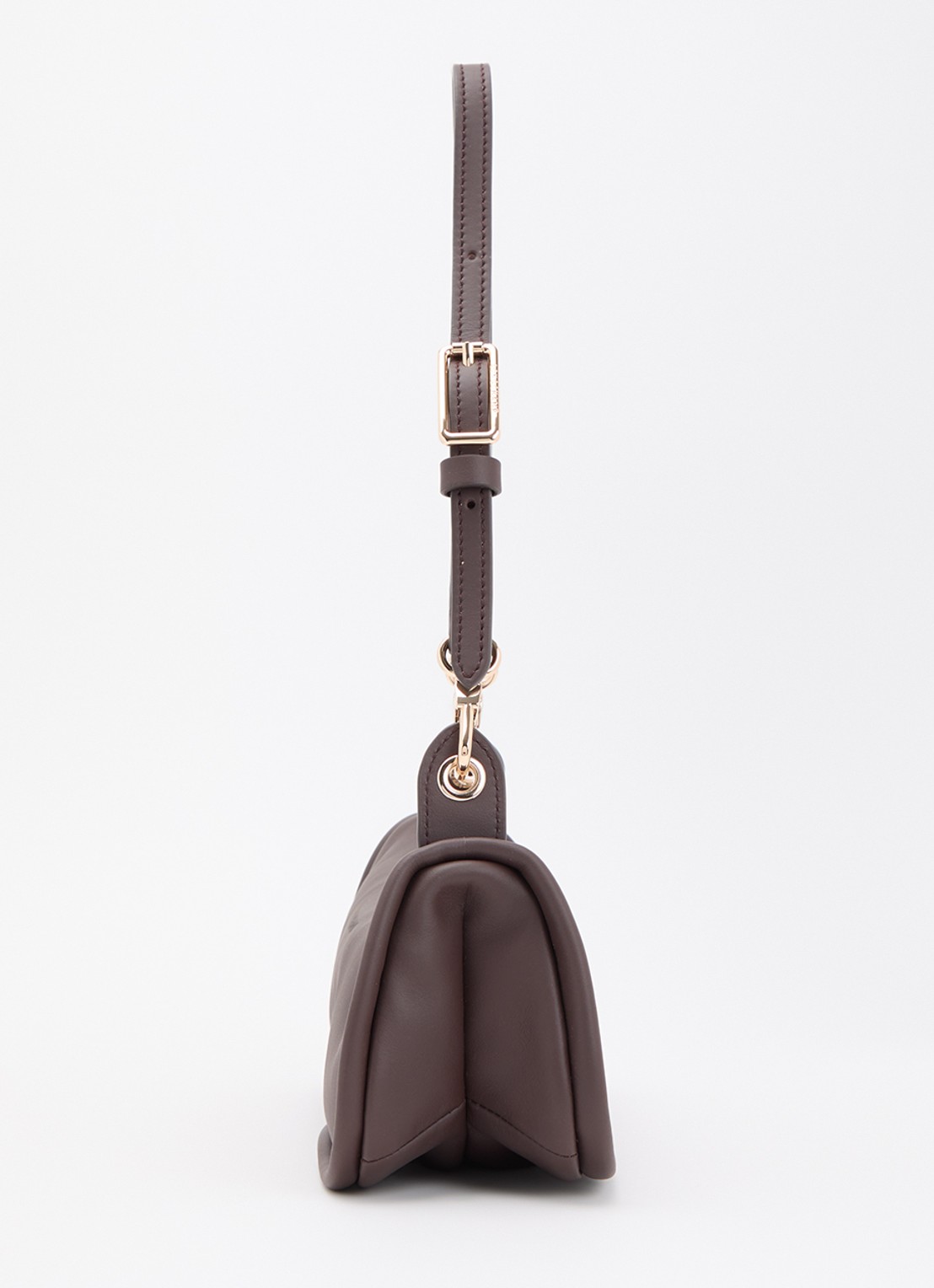Longchamp Looong schoudertas M van leer - detail 3 donkerbruin