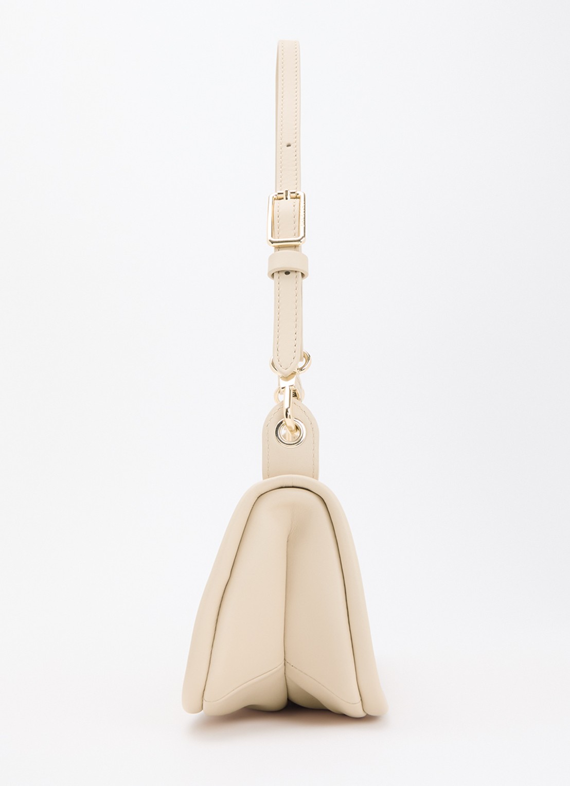 Longchamp Looong schoudertas M van leer - detail 4 vanillegeel