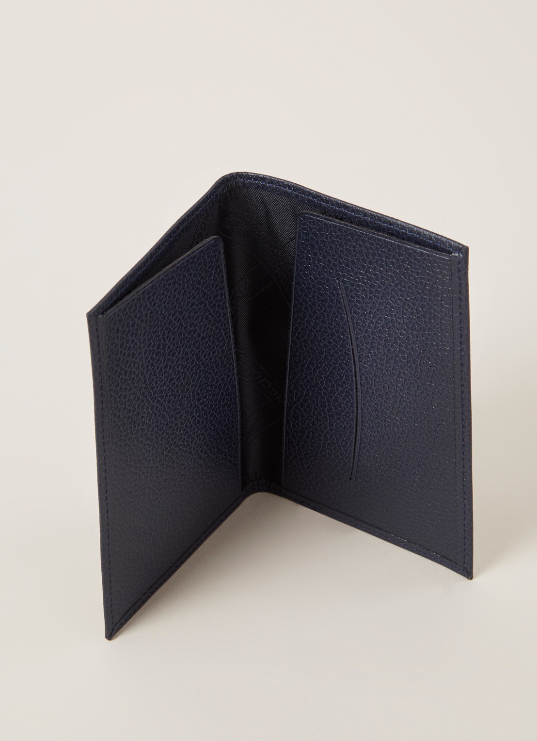 Longchamp Paspoortetui van leer - detail donkerblauw