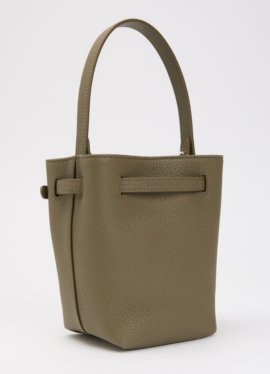 Longchamp Schoudertas van leer met afneembare schouderriem  - achterkant 5 olijfgroen