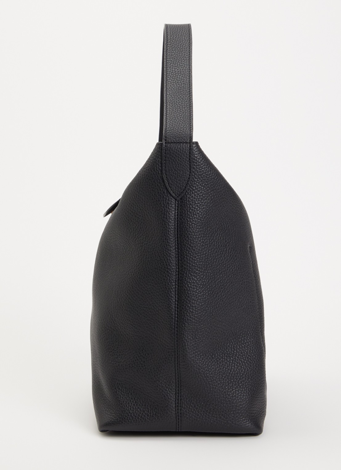 Longchamp Schoudertas van leer met logo  - detail 3 zwart