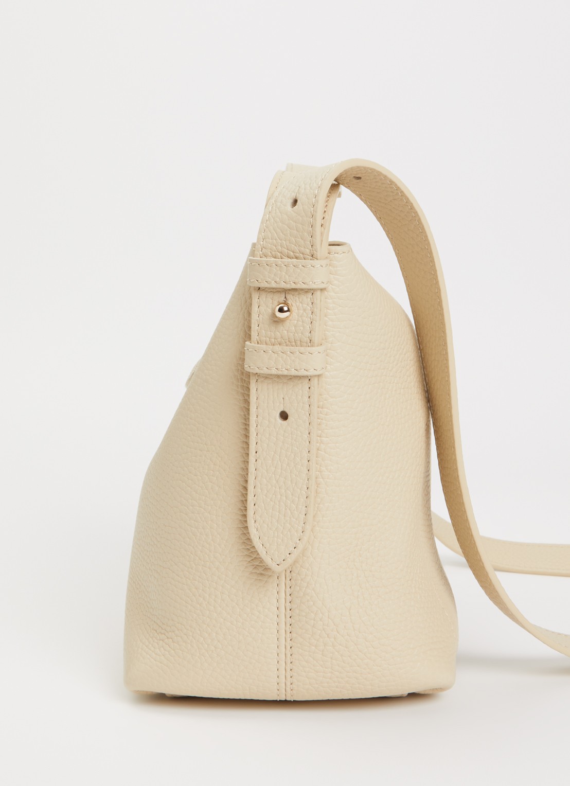 Longchamp Schoudertas van leer met logo  - detail 2 creme